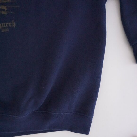 '93 Lee Heavyweight Navy Gold St Mary's Catholic Church Crewneck Sweater 3X - Picture 5 of 10